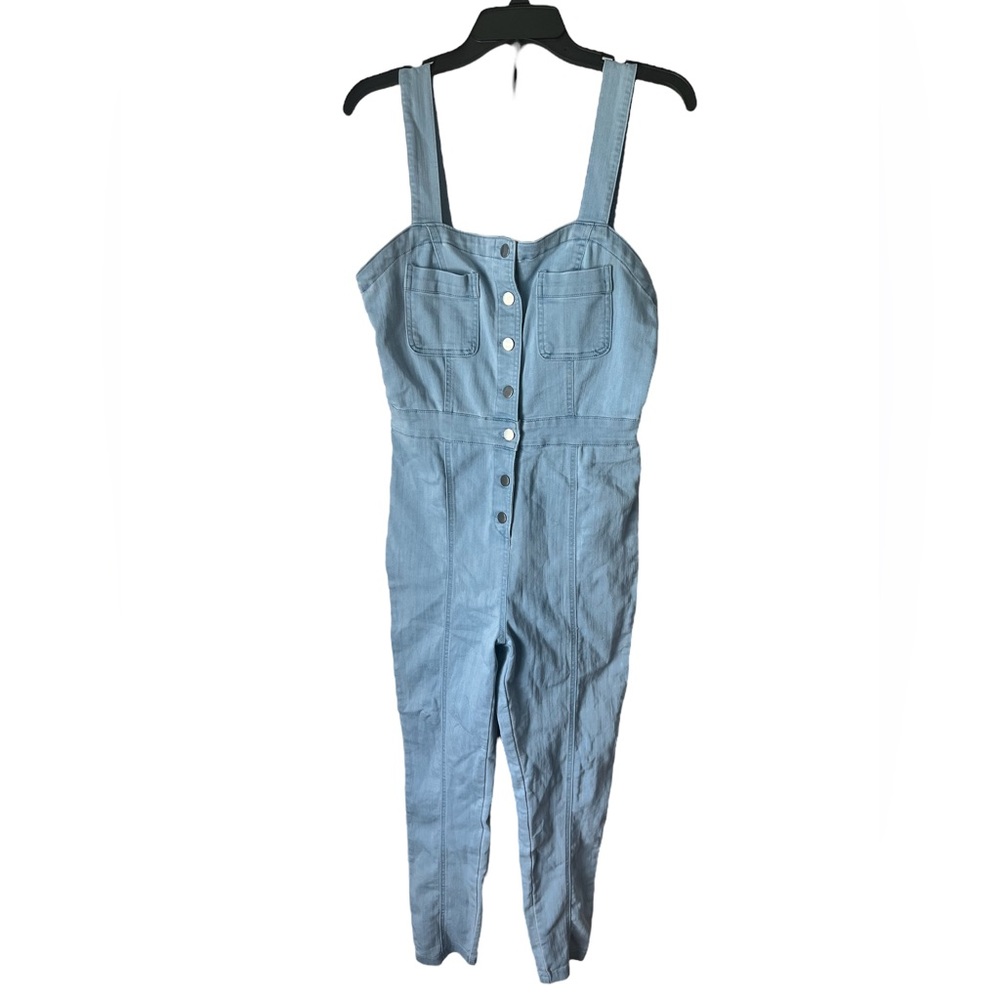 Haute Monde Light Denim Jumpsuit L